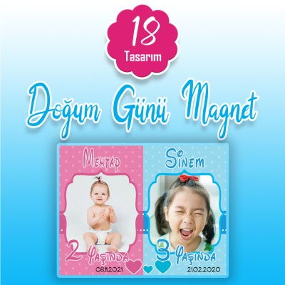 DOĞUM GÜNÜ MAGNET 18 TASARIM