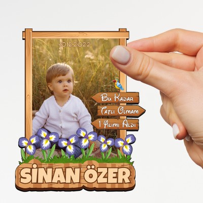 DOĞUM GÜNÜ AHŞAP MAGNETİ